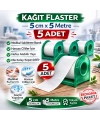 Kağıt Flaster 5 cm x 5 m 5 Adet Medikal Sabitleme Bandı Hassas Ciltler İçin