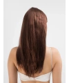 Kahve Renk Uzun Düz Parti Peruğu - Uzun Kahverengi Peruk