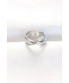 Kalın Silver Renk Ayarlanabilir Yüzük