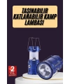 Kamp Feneri Şarj Edilebilir Güneş Enerjili Işıldak USB Şarjlı