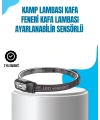 Kamp Lambası Kafa Feneri Kafa Lambası Ayarlanabilir Sensörlü Şarjlı