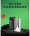 Kamp ve Seyahat İçin 20.000mAh LED Işıklı Hızlı Şarj Powerbank