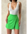 Kapaklı şort etek yeşil s24901