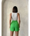 Kapaklı şort etek yeşil s24901
