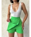 Kapaklı şort etek yeşil s24901