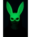Karanlıkta Parlayan Fosforlu Tavşan Maskesi – Glow Bunny Masquerade Maske (32x22 cm)