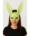 Karanlıkta Parlayan Fosforlu Tavşan Maskesi – Glow Bunny Masquerade Maske (32x22 cm)