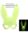 Karanlıkta Parlayan Fosforlu Tavşan Maskesi – Glow Bunny Masquerade Maske (32x22 cm)