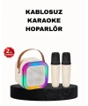 Karaoke Hoparlör Taşınabilir Çift Mikrofonlu ve LED Işıklı Bluetooth 5.0