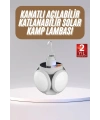 Katlanabilir Askılı Kamp Lambası 5 Kanatlı Pratik Güneş Enerjili