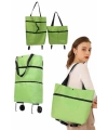 Katlanabilir Tekerlekli Pazar Market Çarşı Arabası Market Alışveriş Çantası