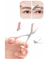 Kavisli Kaş Kirpik Düzeltici Bıyık Alma Taraklı Kaş Makası Yüz Bakım Seti Makas