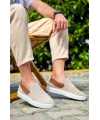 KB-114  Kuback Bej Taba Triko Yüksek Taban Bağcıksız Günlük Erkek Ayakkabı
