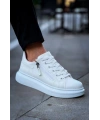 KB-309  Kuback Beyaz Fermuar Ve Bağcıklı  Günlük Erkek  Ayakkabı