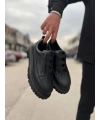 KB-703 Kuback Kömür Cilt Lastikli Günlük Erkek Ayakkabı