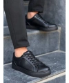 KB-BX1  Kuback Siyah Cilt Yüksek Siyah Taban Günlük Erkek Ayakkabı
