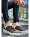 KB-X204 Kuback Taba Bej Keten Bej Yüksek Taban Günlük Erkek Spor Ayakkabı