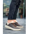 KB-X204 Kuback Taba Bej Keten Bej Yüksek Taban Günlük Erkek Spor Ayakkabı