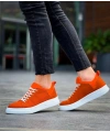 KB-X204 Kuback Turuncu Keten Beyaz Yüksek Taban Günlük Erkek Spor Ayakkabı
