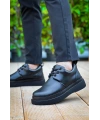 KB-X3  Kuback Siyah Cilt Siyah Taban Bağcıklı  Günlük Erkek  Ayakkabı