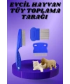 Kedi Köpek Tüy Bit Pire Toplayıcı Toplama Temizleme Tarağı Tarak Seti 4lü Set