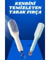 Kendi Kendini Temizleyen Otomatik Tuşlu Saç Tarağı Dolaşık Açıcı Masaj Fırçası Silikon Fırça