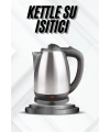 Kettle Su Isıtıcı C F Priz Uyumlu 220 - 240 V Paslanmaz Çelik Kablolu