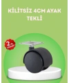 Kilitsiz 4 cm Mobilya Ayağı Tek Adet Pratik ve Dayanıklı
