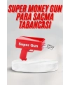 Kırmızı Parti Oyuncağı Para Saçma Fırlatma Tabancası Makinesi Super Money