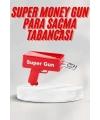 Kırmızı Parti Oyuncağı Para Saçma Fırlatma Tabancası Makinesi Super Money