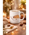 Kitap Okuyan Kapibara Tasarımlı Porselen Kupa MODEL 99 – Sıcacık Kahve Keyfi İçin Sevimli Tasarım