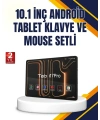 Klavye Kalem Mouse Dahil Android Tablet Uzun Pil Ömürlü