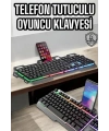 Klavyesi Q Klavye RGB Işıklı Mouse Hediyeli