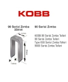 Kobb KBZ9025 25 mm 2500 Adet U Zımba Teli