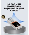 Kompakt 10000 mAh Powerbank – Dijital Göstergeli, Type-C ve Lightning Uyumlu