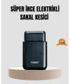 Kompakt Şarjlı Tıraş Makinesi Çift Yönlü Bıçaklı 45 Dakika Kullanım Süreli
