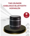 Kompakt Silindir Metal Bluetooth Hoparlör 400 mAh Uzun Pil TWS Destekli