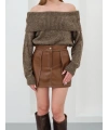 Kontrast deri etek kahve w260015