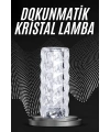 Kristal Lamba Masa Lambası Şarjlı Masa Lambası Dokunmatik Sensör Usb Şarjlı