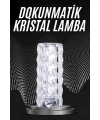 Kristal Lamba Masa Lambası Şarjlı Masa Lambası Dokunmatik Sensör Usb Şarjlı