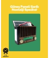 KTF-1428 Solar Panel Destekli Şarjlı Bluetooth Hoparlör – FM/AM/SW Radyo, AUX ve TF Kart Girişli