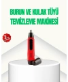 Kulak Burun Tüy Temizleme Makinası Pilli Kırmızı Ergonomik