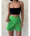 Kuş gözü şort etek yeşil s25819