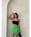Kuş gözü şort etek yeşil s25819