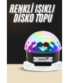 Led Işık Disko Topu Bluetooth Hoparlörlü USB Müzik Çalar Kumandalı