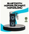 LED Işıklı Kablosuz Hoparlör – Bluetooth, FM Radyolu, Taşınabilir Şarjlı