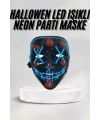 Led Işıklı Neon Maske Cadılar Bayramı Maskesi Korkunç Korku Maskesi