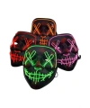Led Işıklı Neon Maske Cadılar Bayramı Maskesi Korkunç Korku Maskesi