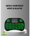 LED Işıklı Q Klavye – Touchpad, Numerik Tuş Takımı ve Multimedya Kısayolları