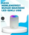 LED Işıklı Sessiz Masaüstü Nemlendirici – 3 Buhar Modu